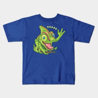 Comma Comma Comma Chameleon Kids T-Shirt